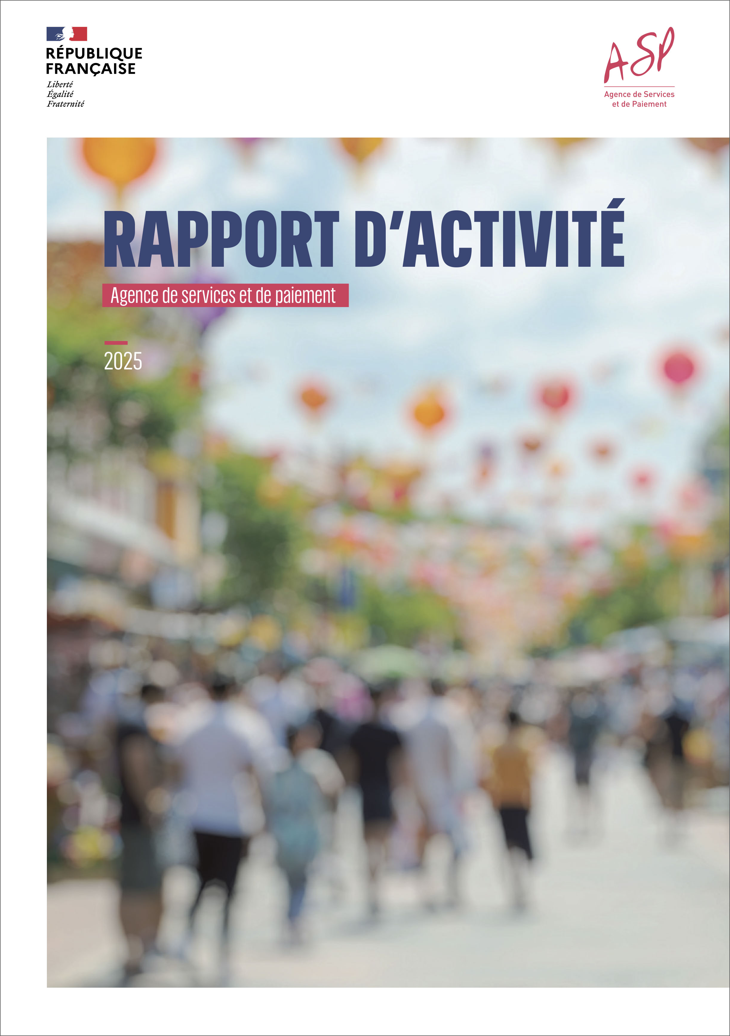 Couverture du rapport d'activité 2025 de l'ASP