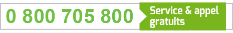0 800 705 800 (service et appel gratuits)