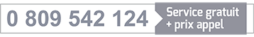 0 809 542 124 service gratuits + prix appel
