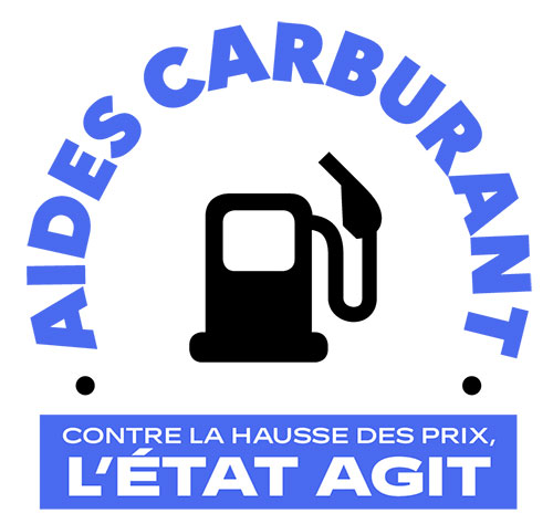 Logo : Aides carburant - Contre la hausse des prix l'État agit